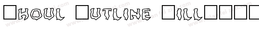 Ghoul Outline Fill字体转换